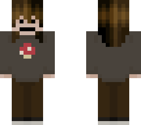 mushroom sweatshirt with -_- face
