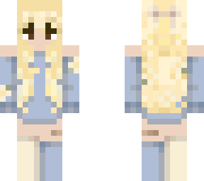 blonde blue flower girl
