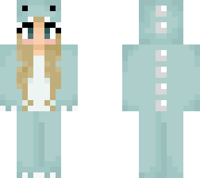 blue dino girl