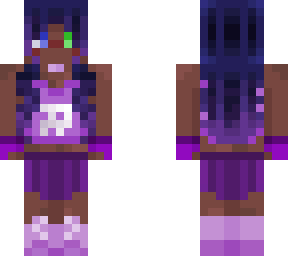 girl in purple skull shirt