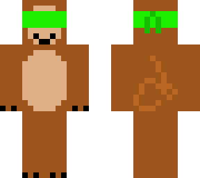 monkey with green blindfold