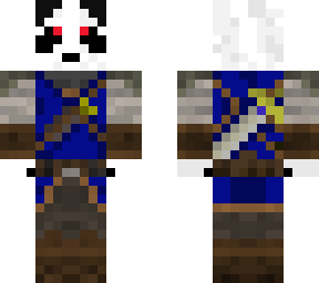 panda knight with red eyers