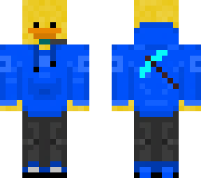 ente mit einer diamant spitzhacke