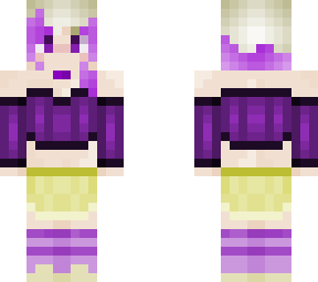 purple and yellow girl :3