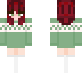 redhead with a sweater