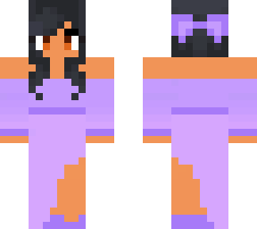 aphmau in a beautiful purple gown
