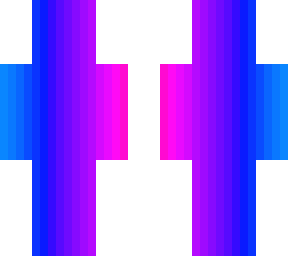 blue fading to pink