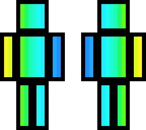 black outline blue fade to yellow.