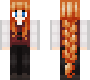 tux girl with red hair