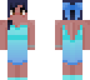 girl in blue dress