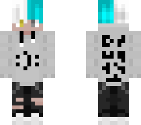white/blue hair