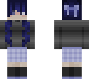 girl in blue and black