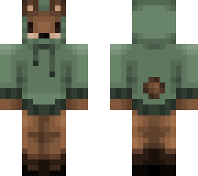 bear in a hoodie (green)