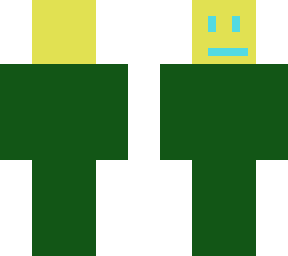 skin uni vert  tte jaune