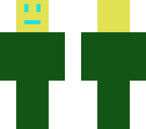 skin uni vert  tte jaune