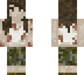 bloody survivor zombie y2k girl cute camo army pants