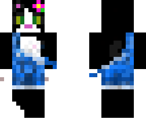 catgirl with trousers and flower