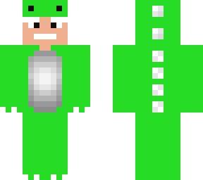 eu com fantasia de dinossauro verde