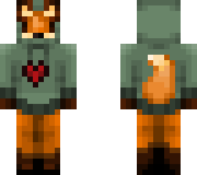 fox in green hoodie (philza hoodie)