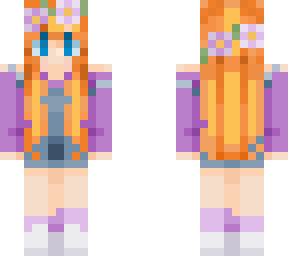 purple overalls