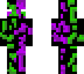 cool green and purple skin