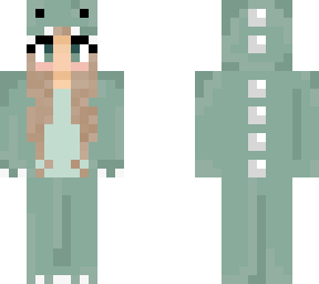 cyan dino gurl