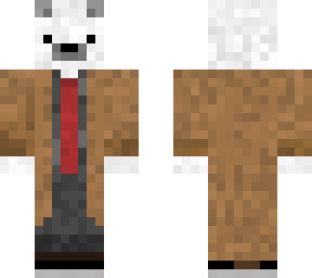 polar bear in suit without hat