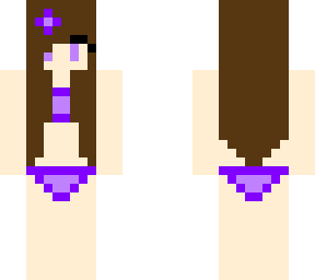 purple bathing suit
