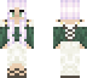 purple hair green dress fix