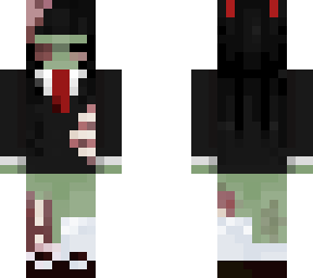 zombie girl recolor (black hair) [suit edition]