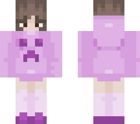 matching creeper hoodie (girl, pink)
