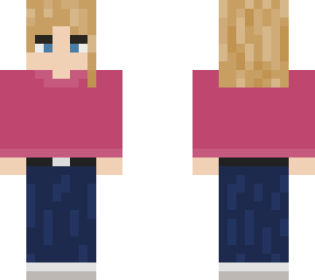 basic blonde w/ pink jumper