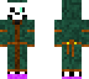skeleton in a bathrobe