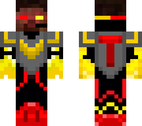 yellow and red herobrine