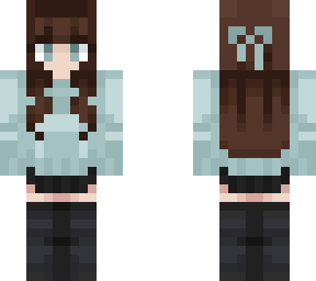 light cyan outfit