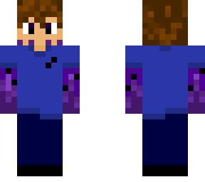 blue shirt black pants guy