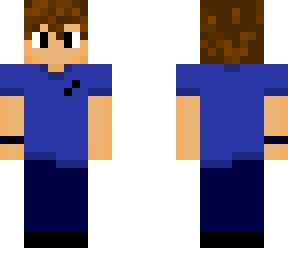 blue shirt black pants guy no purple stuff