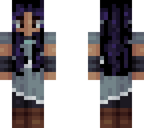 waterbender girl with black/purple hair