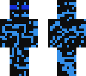blacked whit blue