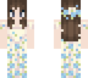 blooming blue/white peony dress - sunbun oc