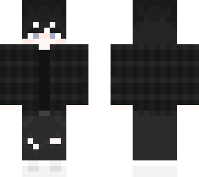 anime boy dark flannel shirt