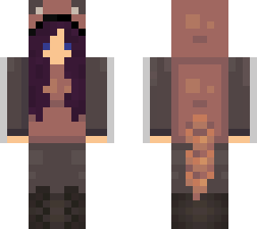 girl red panda onezie (plum hair)