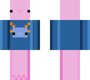 axolotl in changing shirt