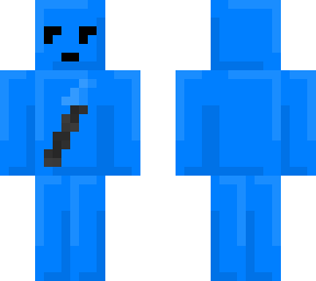 coloured warrior - blue spearman