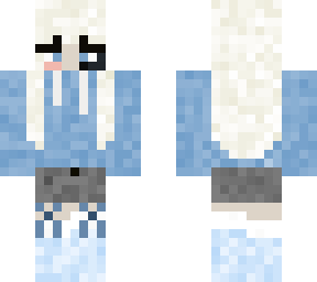 cute blue gamer girl