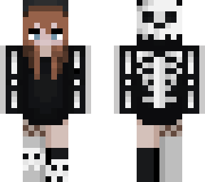 skull girl brown hair