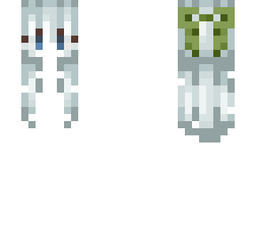 blueish teal hair base {blue eyes & green bow}