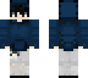 blue hoodie