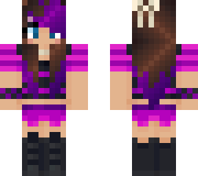pink and purple emo girl