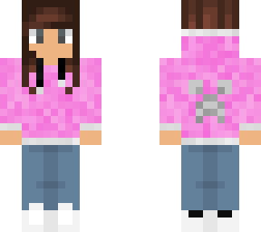 short haired girl with pink hoodie
